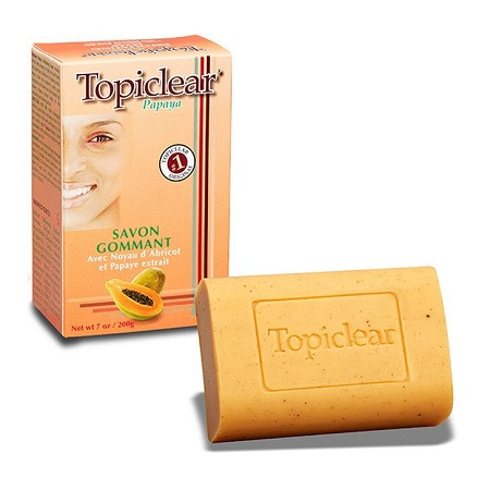 Topiclear Papaya Exfoliating Soap Savon Gommant Papaya Avec Noyau