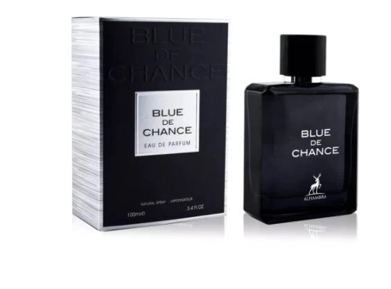 Blue De Chance Eau De Parfum Spray For Men 3.4 oz 100 ml by Maison Alhambra