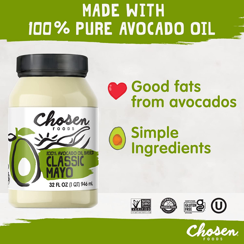 Chosen Foods 100 Avocado OilBased Classic Mayonnaise 32 fl oz