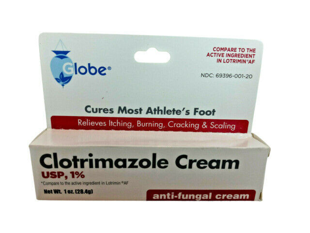 Globe Clotrimazole 1% Anti-Fungal Cream 1oz Tube