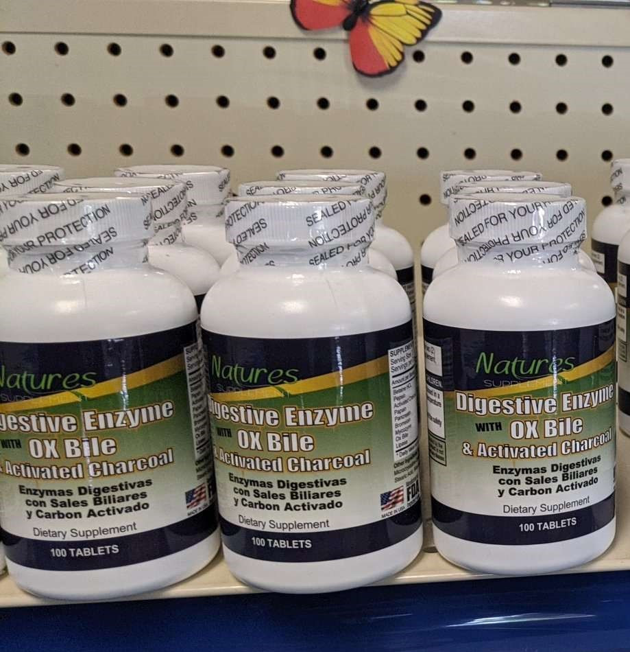 Natures Dietary Supplement Digestive Enzyme With Ox Bile & activated