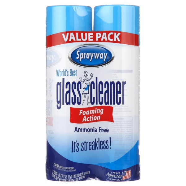 prayway World's Best Glass Cleaner, Value Pack, 2x19 OZ