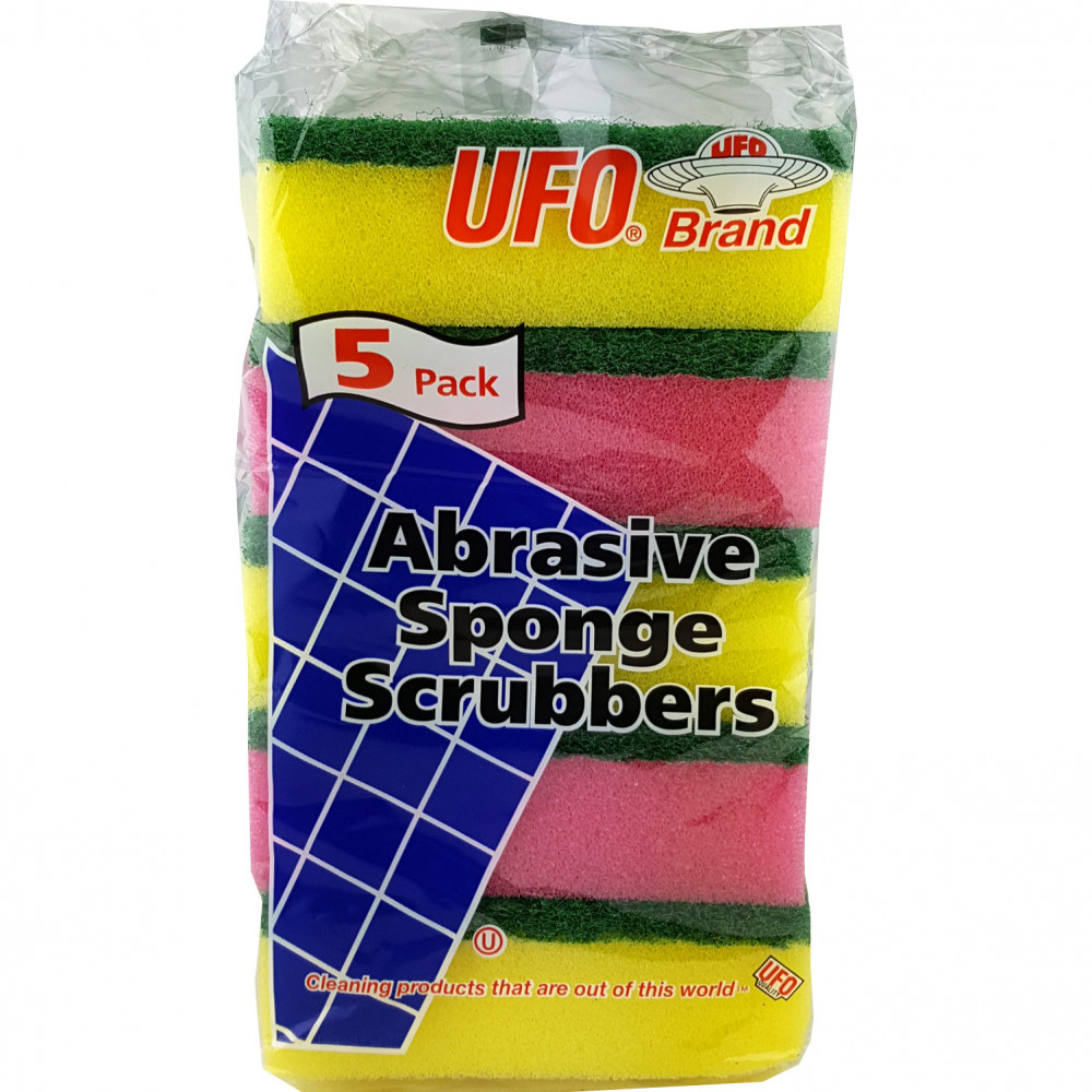 Product Of Ufo Brand, Abrasive Sponge Scrubber Pads, Count 1 Sponges