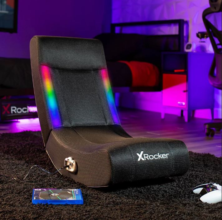 X Rocker Solo RGB Mesh 2.0 Audio Floor Rocker, 30.1" x 15.4" x 24.2"