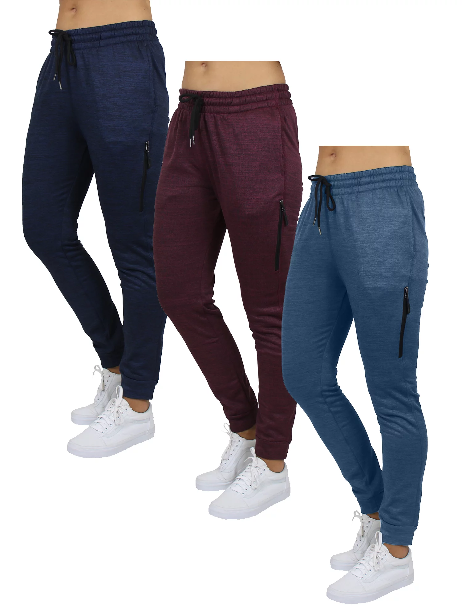(Relaxed Fit Marled Tech) Navy & Grey & Wine