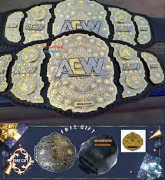 AEW Championship Title Genuine Leather Belt 4mm Adult Size NEW