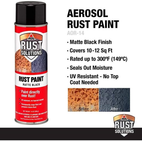 Matte Black Rust Paint Gallon - AGS Rust Solutions