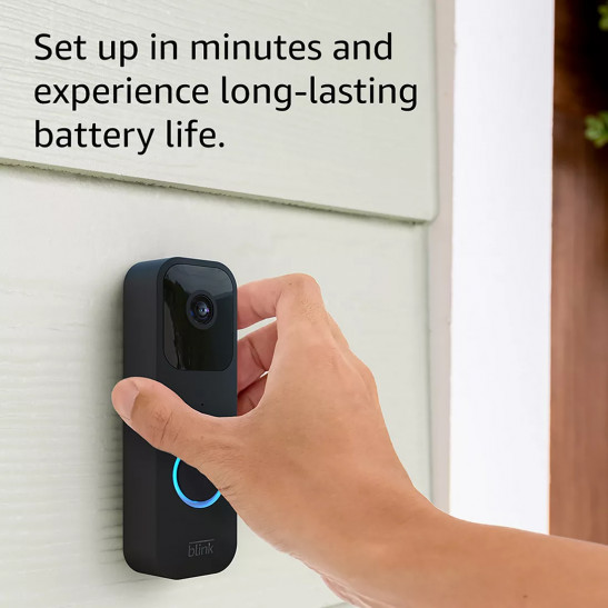 Blink Video Doorbell with 2 Sync Modules - Black
