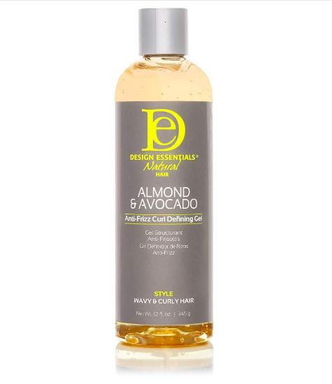 design essentials natural almond & avocado anti-frizz curl defining gel 12 oz