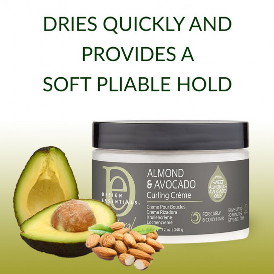 design essentials natural almond & avocado curling creme 12 oz