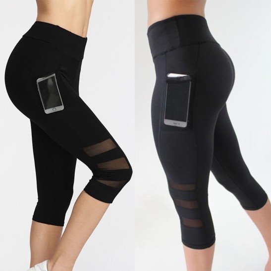 athletic apparel high waist black yoga pants