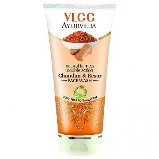 vlcc chandan and kesar face wash | 100 ml tube