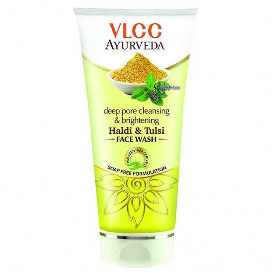 vlcc - haldi and tulsi face wash | 100 ml tube