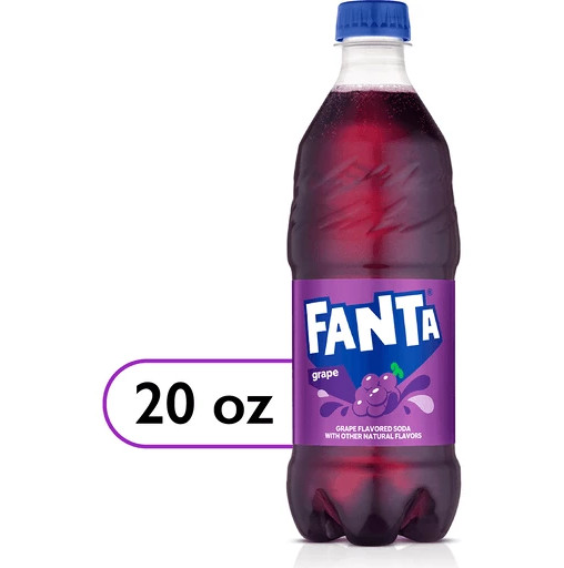 Fanta Grape Soda Fruit Flavored Soft Drink, 20 Fl Oz
