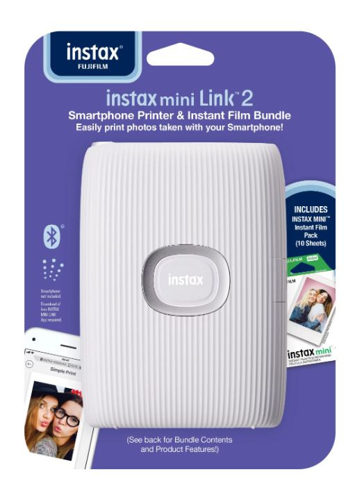 Fujifilm INSTAX Mini Link 2 Smartphone Printer Bundle with Film
