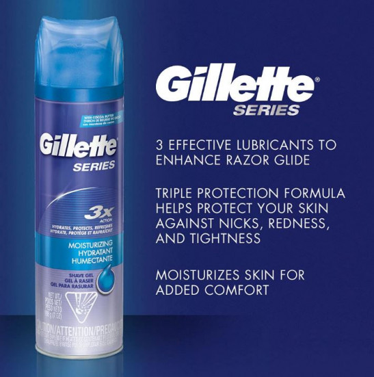 gillette series 3x moisturizing shave gel