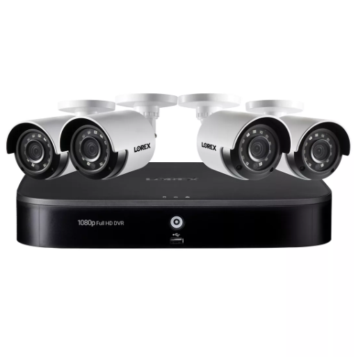 Lorex 8-Channel 4-Camera 1080p Security System with 1TB HDD DVR