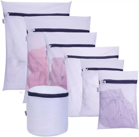 7Pcs Mesh Laundry Bags for Delicates, Travel Storage Organize Bag