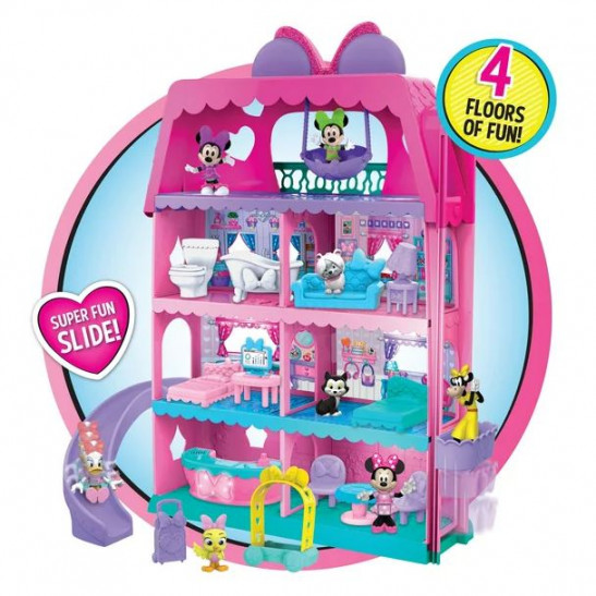 Minnie Mouse Bow Tel Hotel 2 Sided Playset With Lights Sounds And