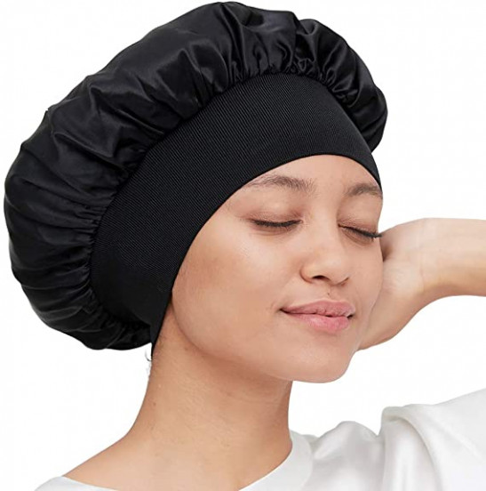 Mommesilk 100% Mulberry Silk Night Sleep Cap Bonnet for Hair Loss