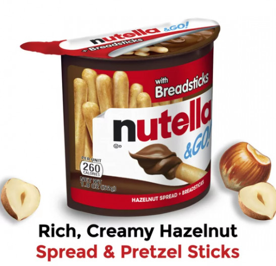 Nutella Go Hazelnut And Cocoa Spread With Breadsticks Snack Pack