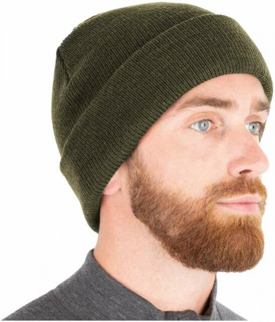 MERIWOOL Beanie Hat for Men n Women Merino Wool Ribbed Cuff Knit Beanie Hat