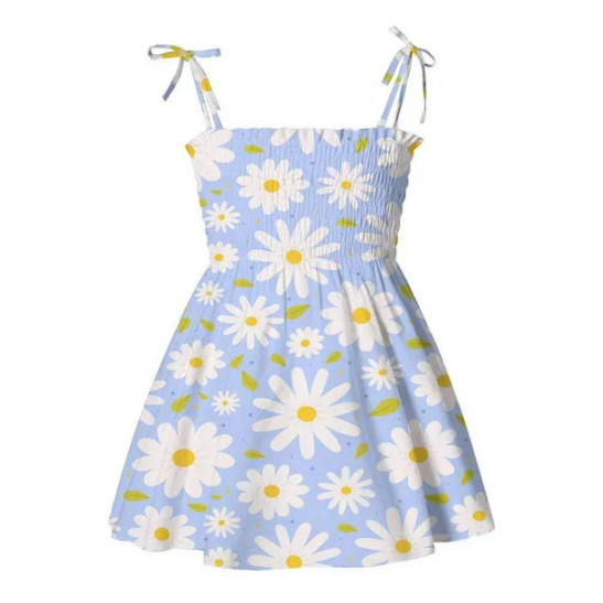 REORIAFEE Girl's Spaghetti Strap Dress Swing Dress Dress Beach Dress  Sleeveless Princess Dress Tunic Dress Birthday