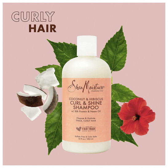sheamoisture curl and shine coconut shampoo| 13 fl oz