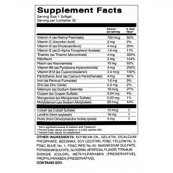 Vital Fuerte H3 Dietary Supplement 30 Cap - Suplemento Multivitaminico