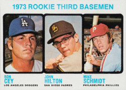 1973 Topps #615 Rookie 3rd Basemen W/ Mike Schmidt RC HOF EXMT+