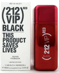 212 VIP Black Red 3.4 Oz 100 Ml Men EDP "Limited Edition" White Tester Box