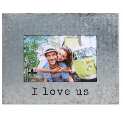 4x6 Galvanized Metal Picture Frame - I Love Us
