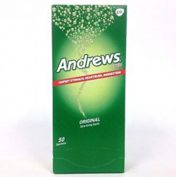 Andrews Salts Original Instant Relief from Upset Stomach, Heartburn, Indigetsion- 50 sachets