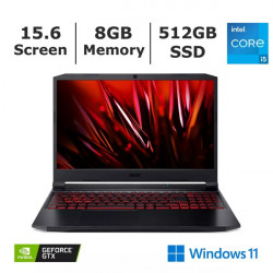 Acer Nitro 5 AN515-57-59EY Gaming Laptop, Intel Core I5-11400H Processor, 8GB Memory, 512GB SSD, NVIDIA GeForce GTX 1650