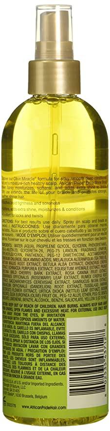 African Pride Braid Sheen Extra Spray, 12 Ounce