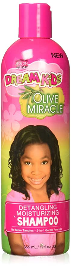 African Pride Dream Kids Olive Miracle Desenredante Champú, 12 Onzas