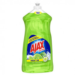 Ajax Ultra Dishwashing Liquid Dish Soap, Vinegar + Lime Scent - 52 Fluid Ounce