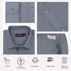 Alberto Danelli Boys Dress Shirt with Matching Tie and Handkerchief, Long  Sleeve Button Down, Pocket