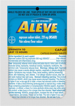 Aleve Pain Relief Caplets, Sachet Dispenser, 60 Count (60 Sachets)