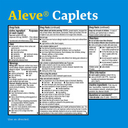 Aleve Pain Relief Caplets, Sachet Dispenser, 60 Count (60 Sachets)