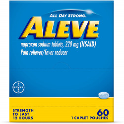 Aleve Pain Relief Caplets, Sachet Dispenser, 60 Count (60 Sachets)