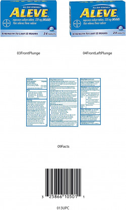 Aleve Pain Reliever/Fever Reducer Tablets, 24 ea