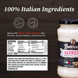 Alfredo Premium Pasta Sauce by Botticelli, 14.5oz - Product of Italy