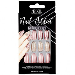 Ardell Nail Addict - Juego De Uñas Artificiales, Color Lila Metálico