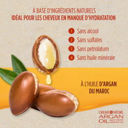 Argan Oil Hair Lotion by Creme of Nature, Creamy Oil Mousturizer to Help Restore Moisture and Add Shine, 8.45 Fl Oz