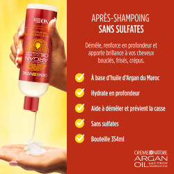 Argan Oil Hair Lotion by Creme of Nature, Creamy Oil Mousturizer to Help Restore Moisture and Add Shine, 8.45 Fl Oz