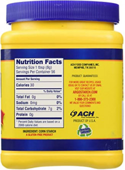 Argo Gluten Free Pure Corn Starch, 16 Oz Jar Pack of 02