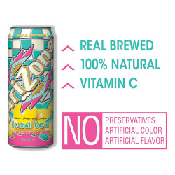 AriZona Lemon Tea Big Can, 23 Fl Oz (Pack of 12)