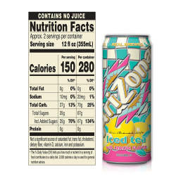 AriZona Lemon Tea Big Can, 23 Fl Oz (Pack of 12)