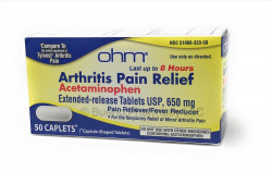 ARTHRITIS PAIN RELIEF, ACETAMINOPHEN 650 MG, 50 CAPLETS BY OHM